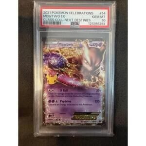 2021 Pokémon Celebrations Mewtwo EX PSA 10 GEM MT Card #54